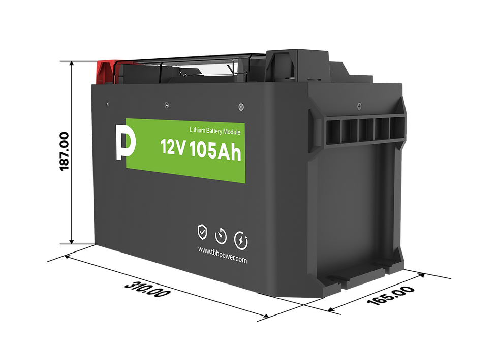 Thumbnail: TBB POWER M-Serie 200A Hochstrom Lithium LiFePo4 Batterie 12V 105Ah
