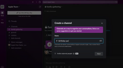 Create Channel in Slack