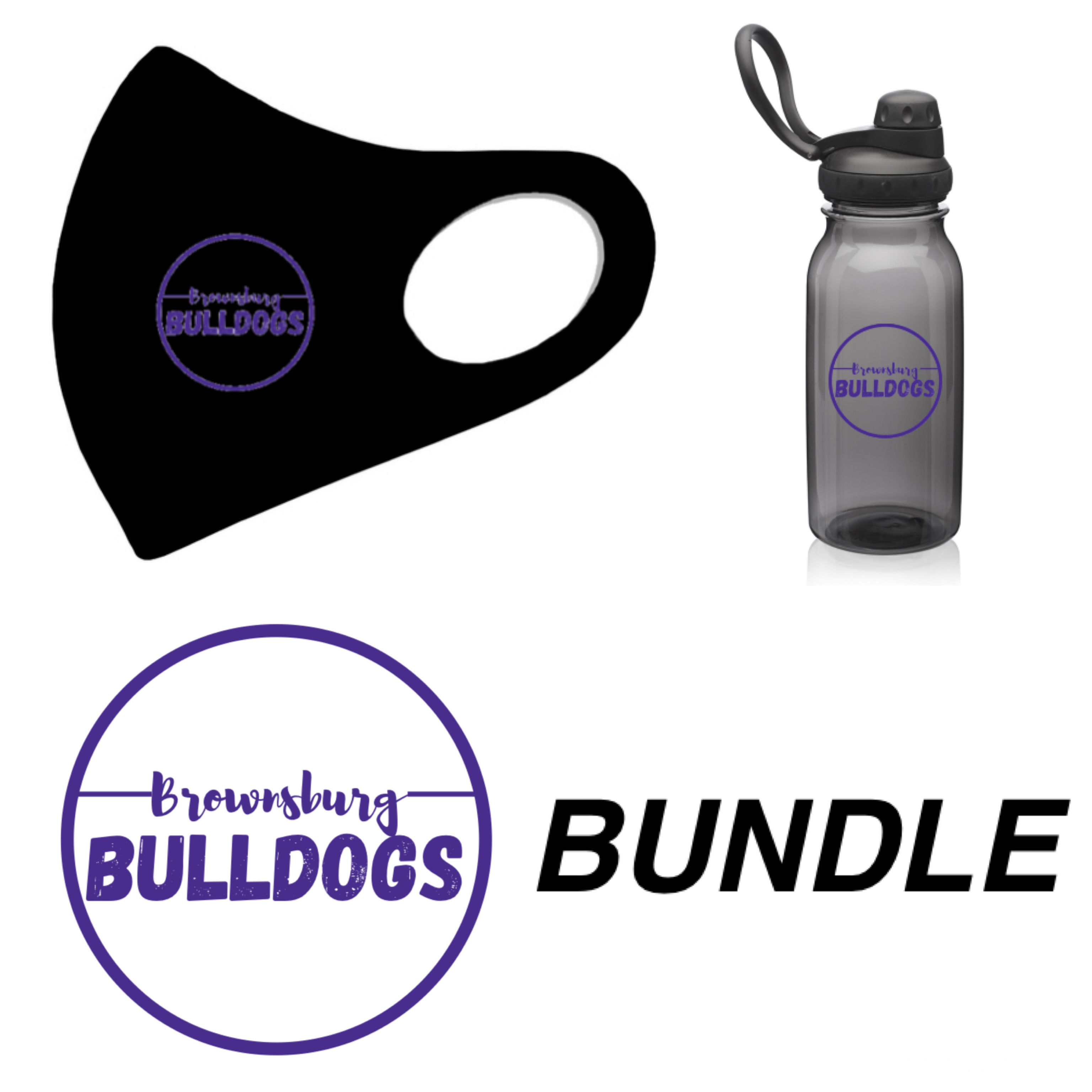 33 oz Brownsburg Bottle & Face Mask Bundle
