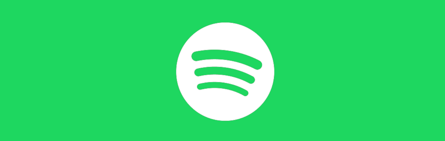 Logo do Spotify em fundo verde.