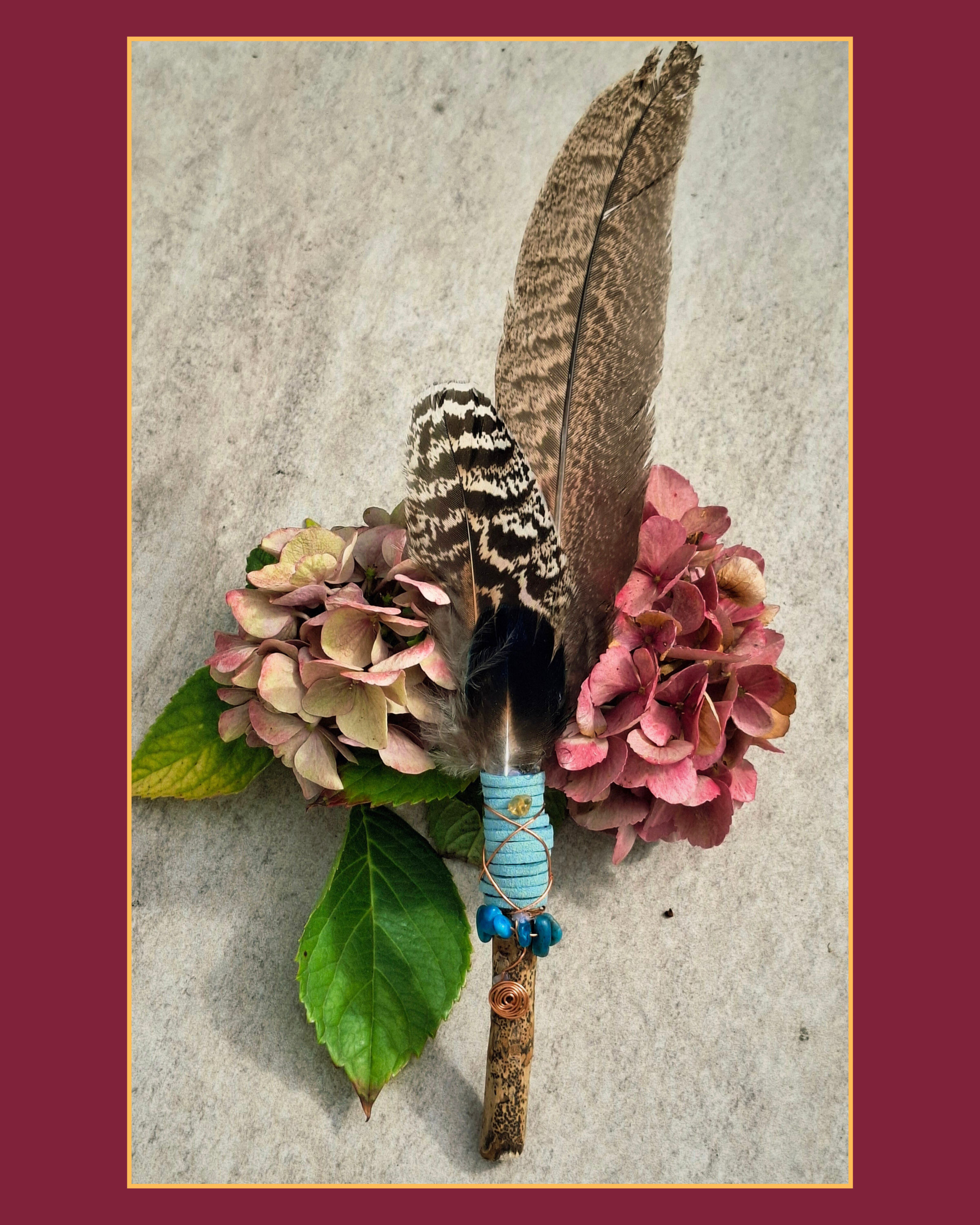 Peacock Feather Wand