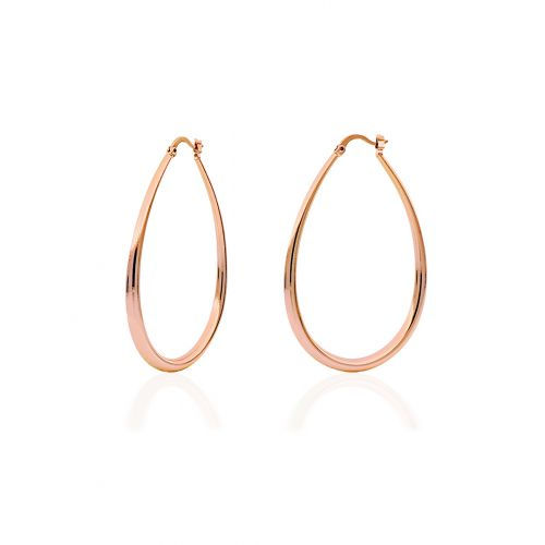 Orecchino in bronzo dorato rosa