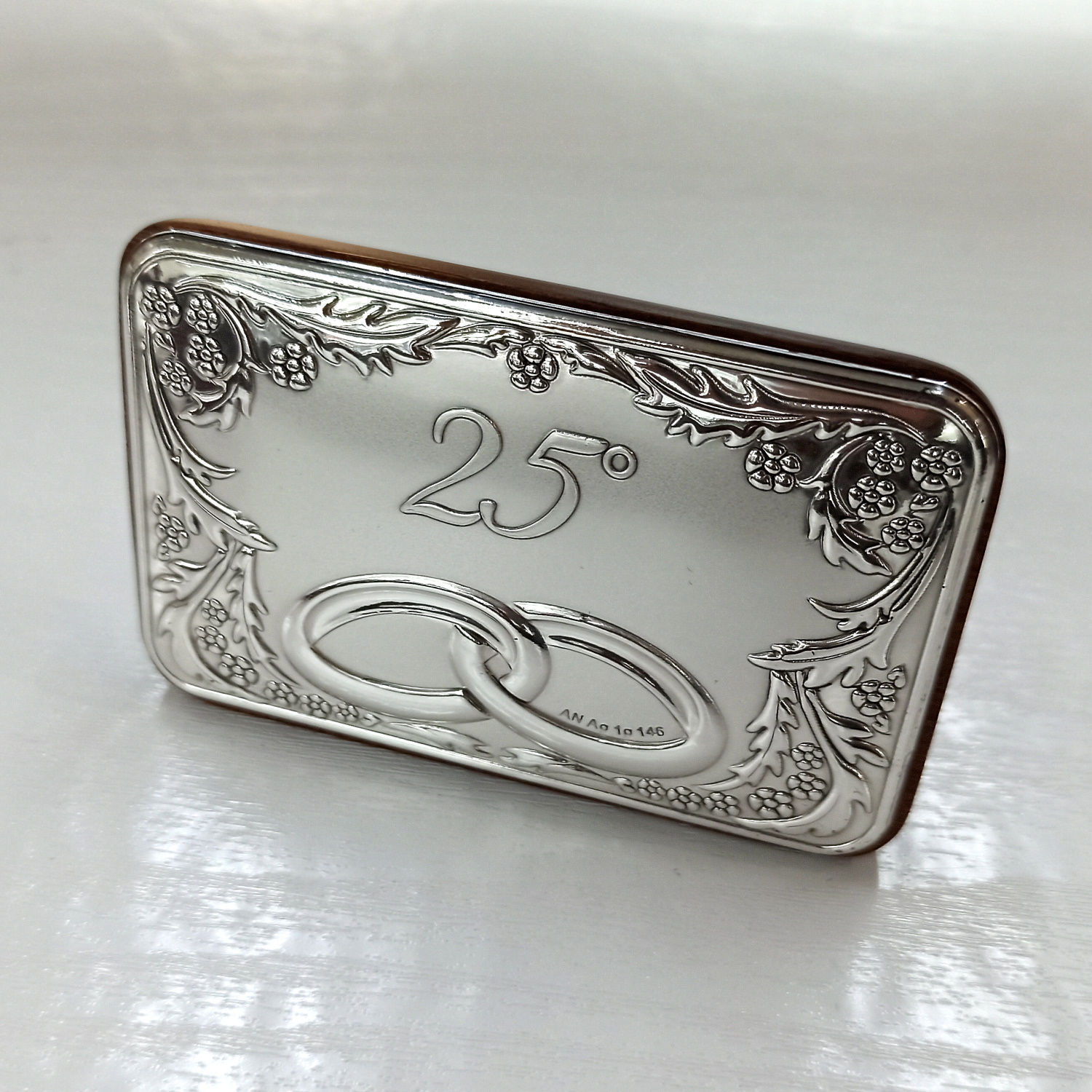 Targhetta commemorativa nozze d'argento