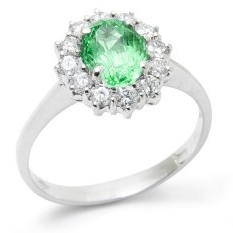 Anello con smeraldo e diamanti