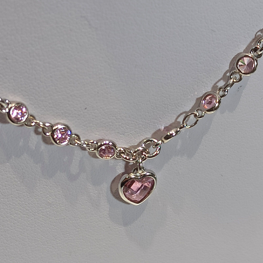 Collana in argento con zirconi per bambina