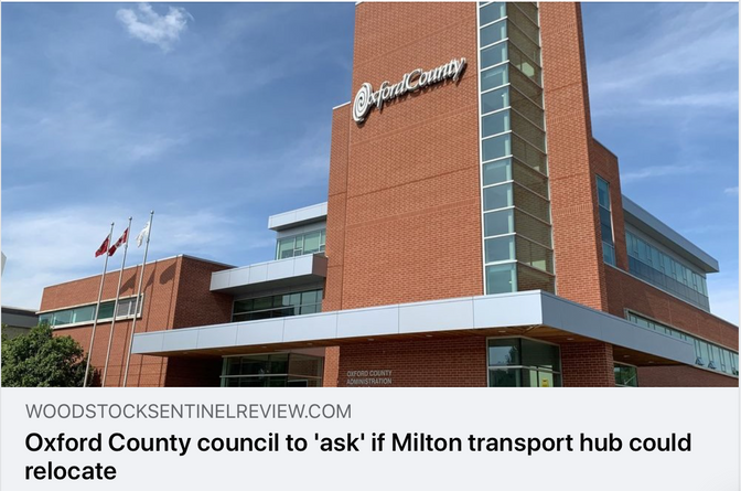 𝐎𝐱𝐟𝐨𝐫𝐝 𝐂𝐨𝐮𝐧𝐭𝐲 𝐜𝐨𝐮𝐧𝐜𝐢𝐥 𝐭𝐨 '𝐚𝐬𝐤' 𝐢𝐟 𝐌𝐢𝐥𝐭𝐨𝐧 𝐭𝐫𝐚𝐧𝐬𝐩𝐨𝐫𝐭 𝐡𝐮𝐛 𝐜𝐨𝐮𝐥𝐝 𝐫𝐞𝐥𝐨𝐜𝐚𝐭𝐞*