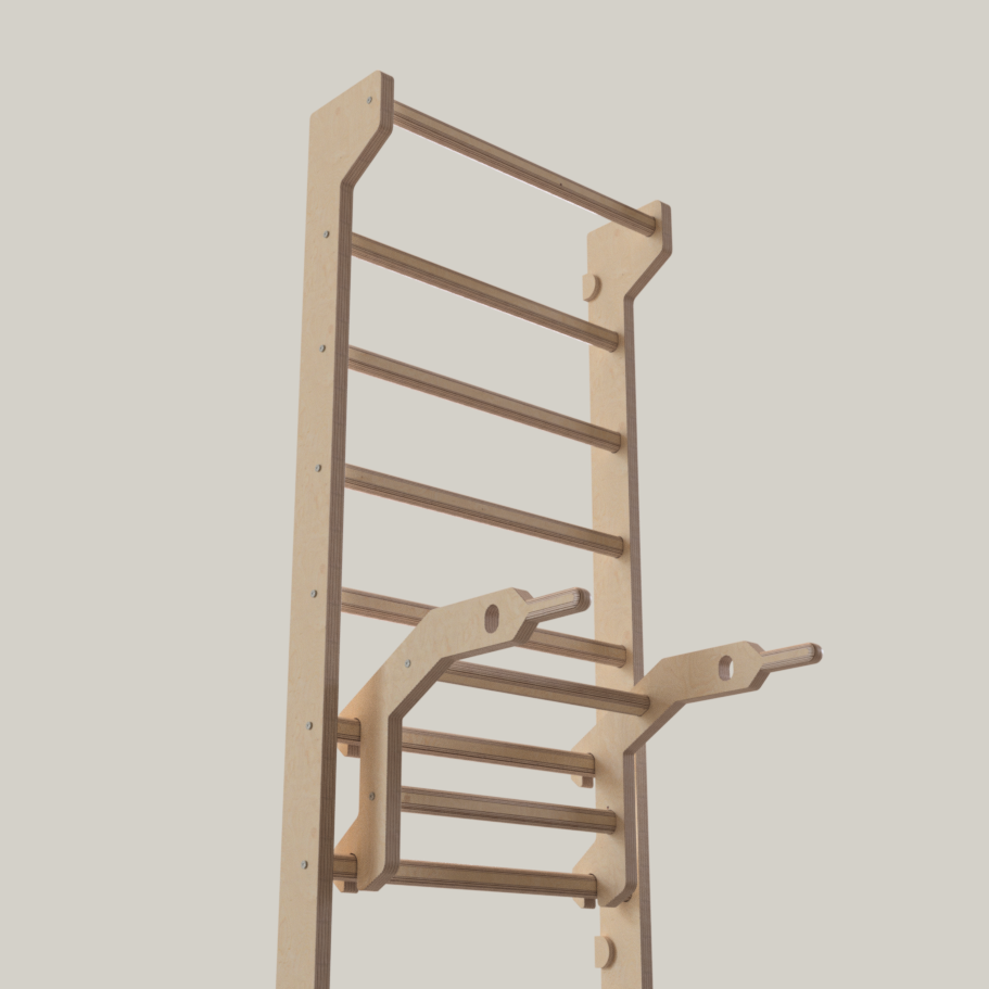 תמונה ממוזערת: סולם שוודי הכולל מתח קליסטניקס (מקבילים)