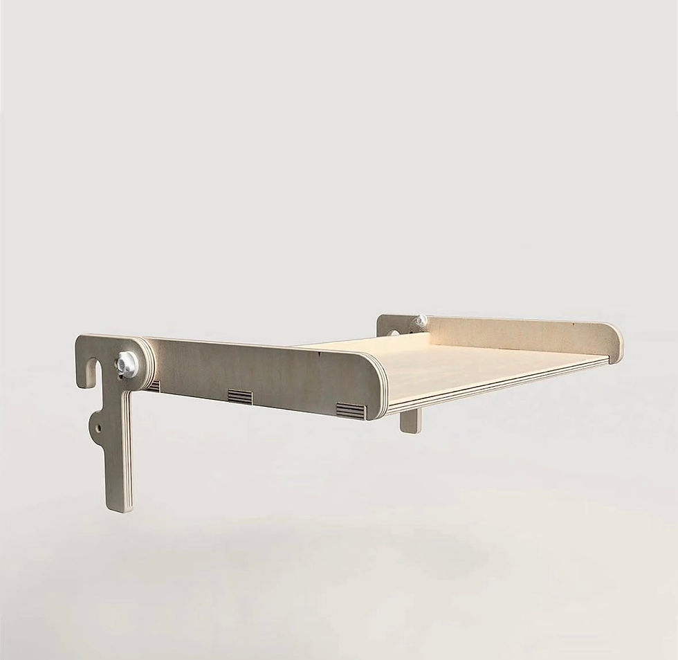 תמונה ממוזערת: שולחן מתקפל לתלייה על סולם שוודי