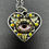 Miniatura: Small Eye Heart Pendant Necklace by Betsy Youngquist (brown)
