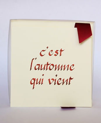 Kunstenaarsboek - Livre d'artiste "C'est l'automne qui vient" Hans Huyghebaert