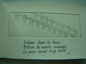 Kunstenaarsboek - Livre d'artiste "La paix" Hans Huyghebaert