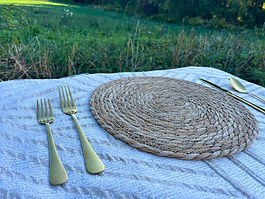 Rent Boho Rattan Charger Plates