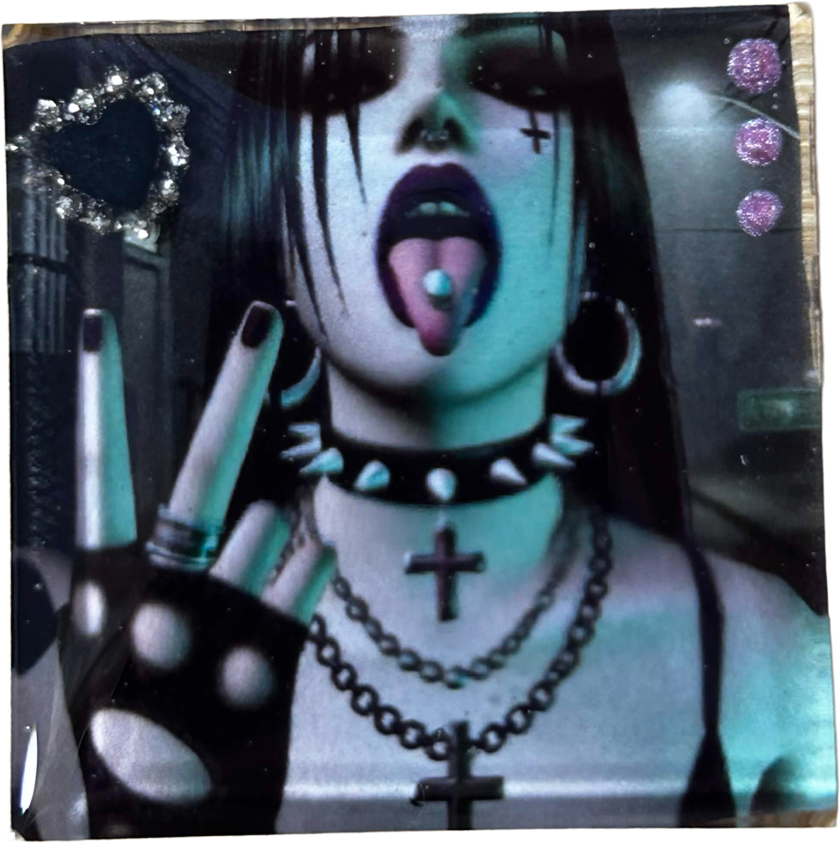 Goth Girl Aesthetic Tongue Magnet