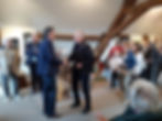 09 Salon de Printemps 2025, remise des prix, M. le Maire et J. Coutard.