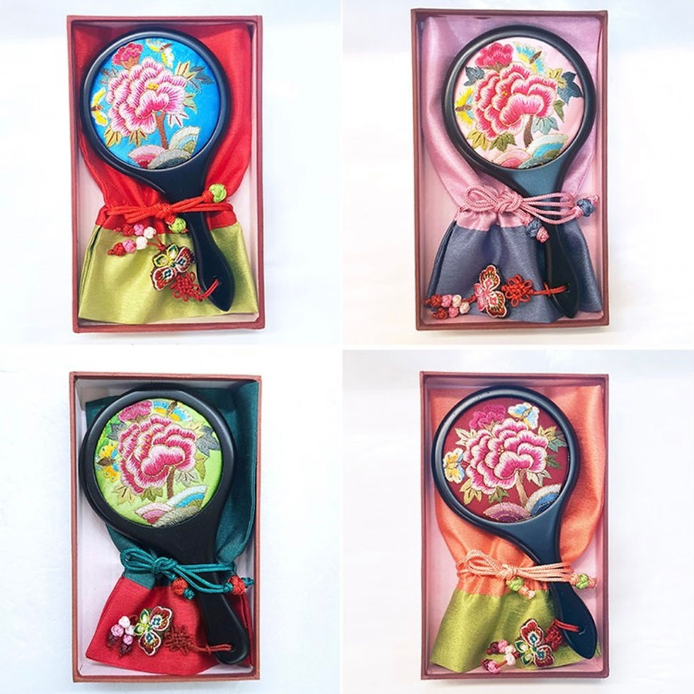 Thumbnail: Traditional Hand Mirror and Pouch Gift Set