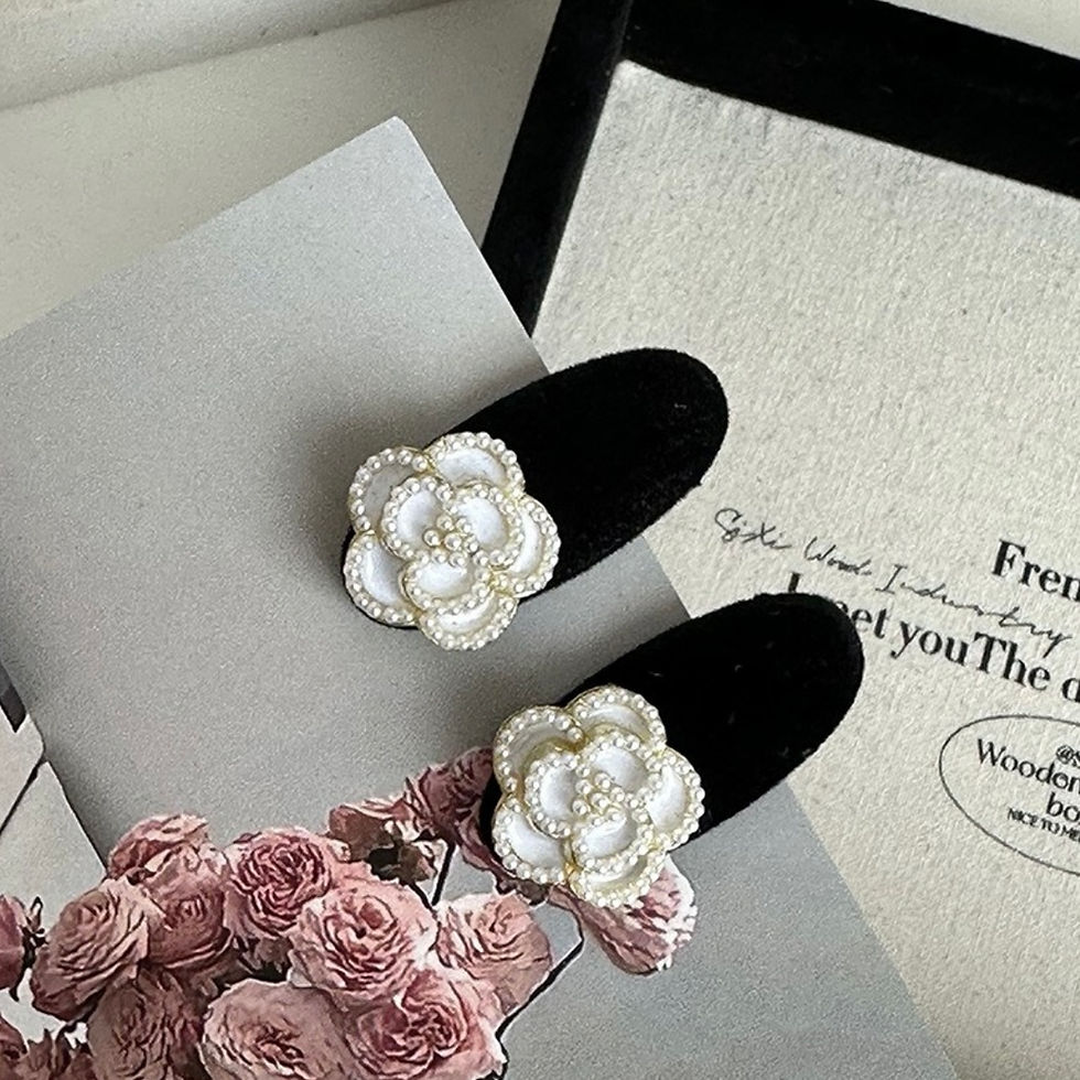 Miniature : Cute Pearl Rose Hair Clips