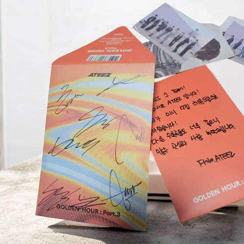 ATEEZ GOLDEN HOUR SIGNED ALBUM + SPECIAL MESSAGE | Inspire Me Shop ATEEZ GOLDEN HOUR SIGNED ALBUM + SPECIAL MESSAGE | Inspire Me Shop