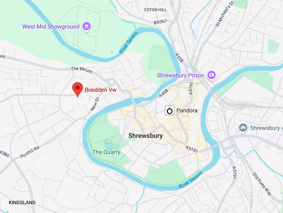 map of shrewsbury