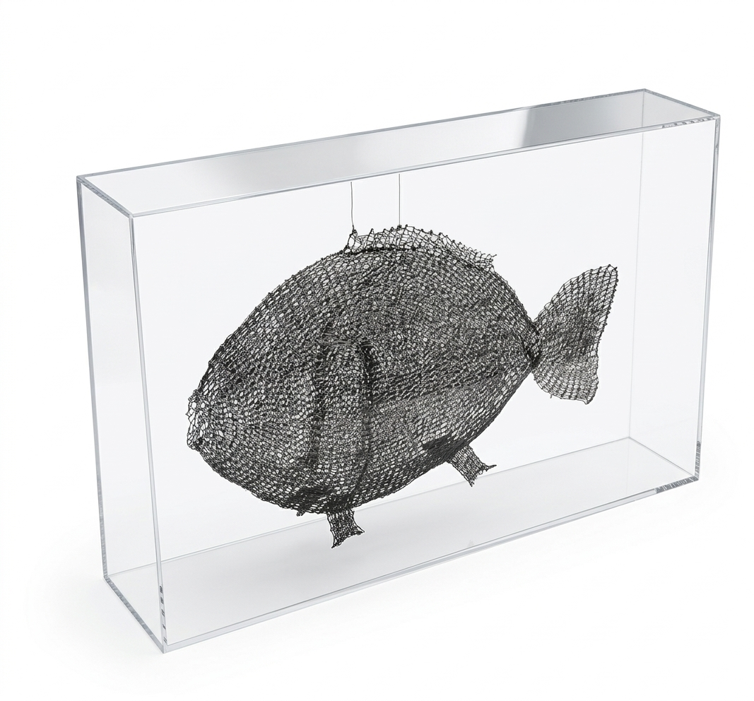 CAIXA DE ACRILICO PEIXE