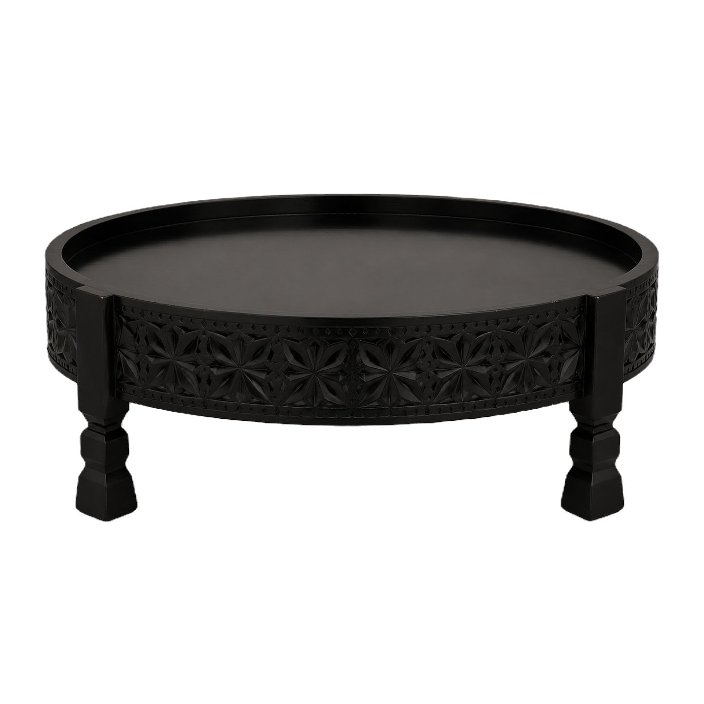 MESA DE CENTRO REDONDA EM MADEIRA