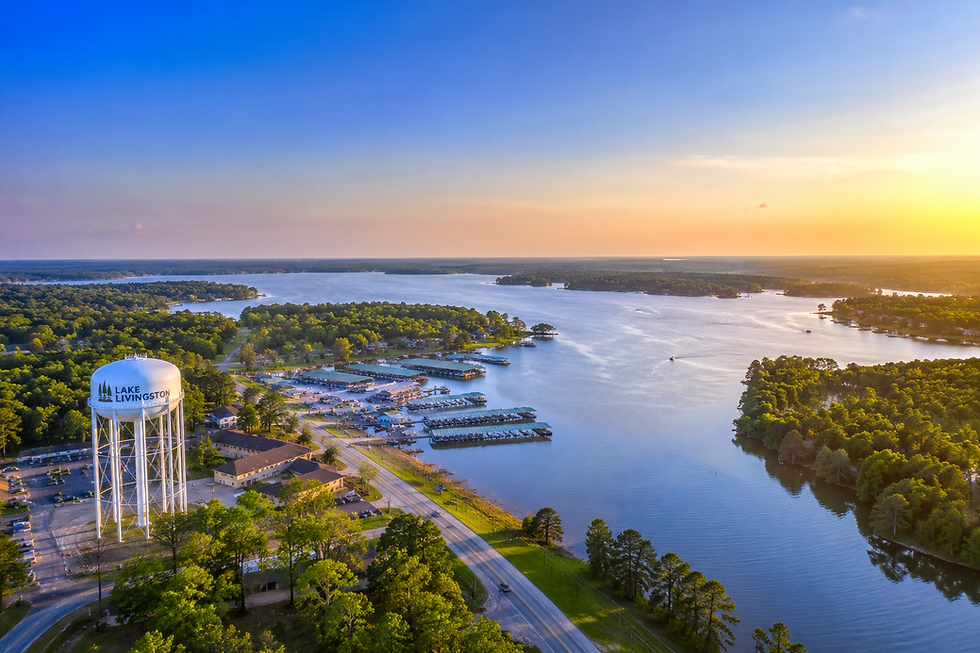 Lake Livingston TX waterfront lake view for private hibachi catering