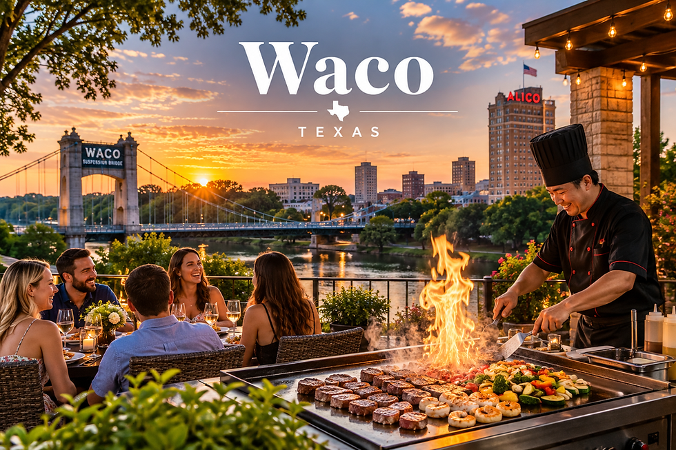 Waco TX hibachi catering with private hibachi chef