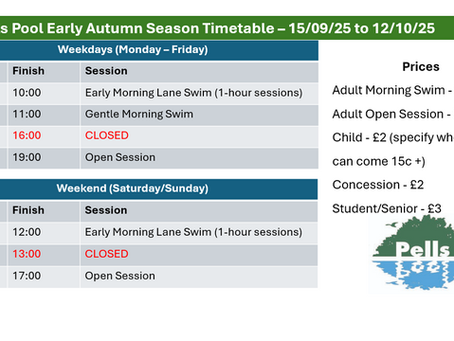 Early Autumn Timetable!