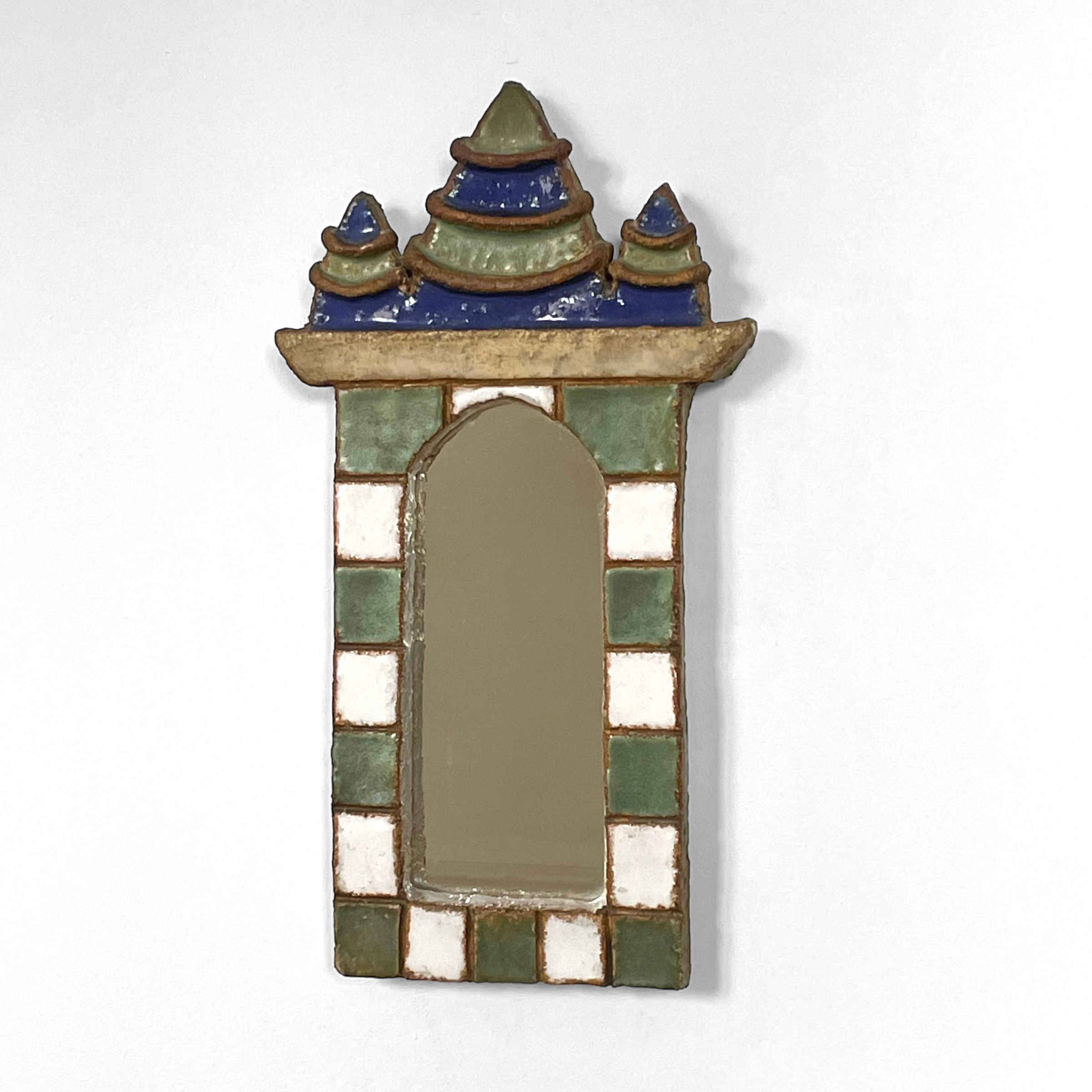 Ceramic mirror by Les Argonautes