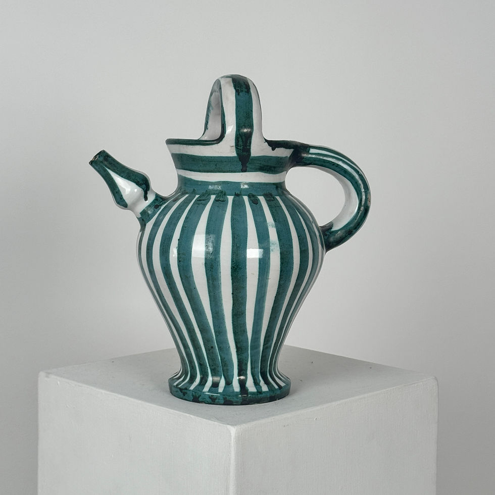 Thumbnail: Green ceramic jug by Robert Picault