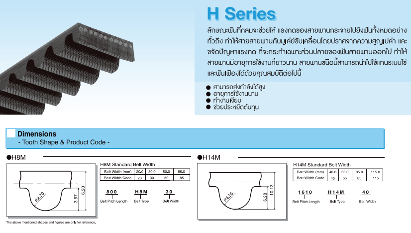ภาพขนาดย่อ: H - Series Timing Belt