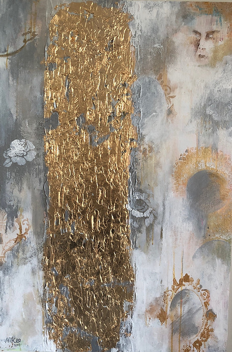 Abstract , mix media Art for interior spaces by local artist in vancouver