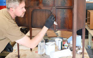 Antique furniture being restored by Ollie from OP Woodcraft