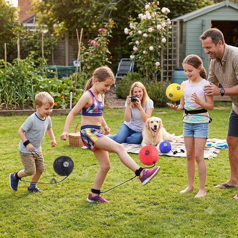 Thumbnail: Solo Skills Trainer Ball — Kids' Football with Waist Cord | 4 Colours