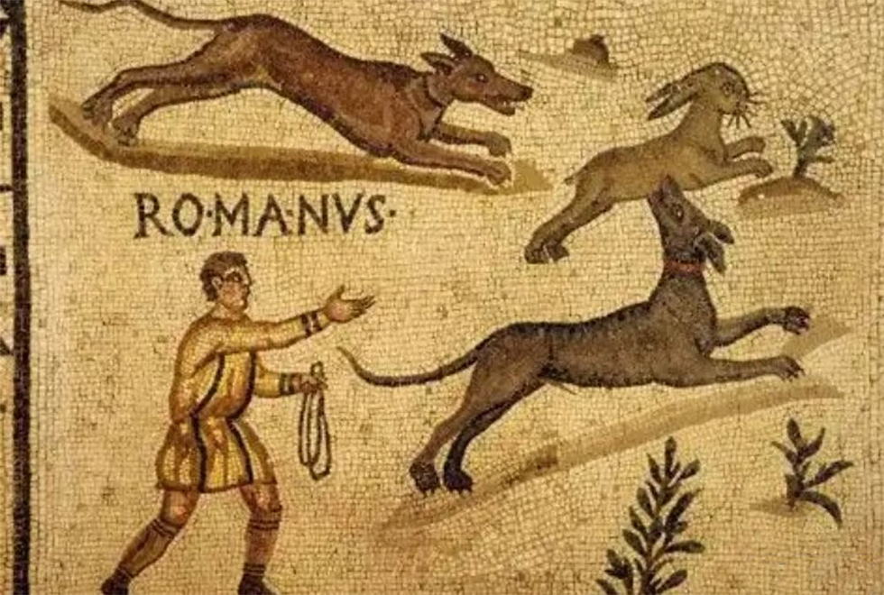 Roman Mosaic of Dogs hunting