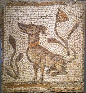 Mosaic of a dog
