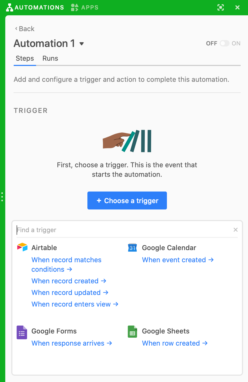 Automations:トリガ