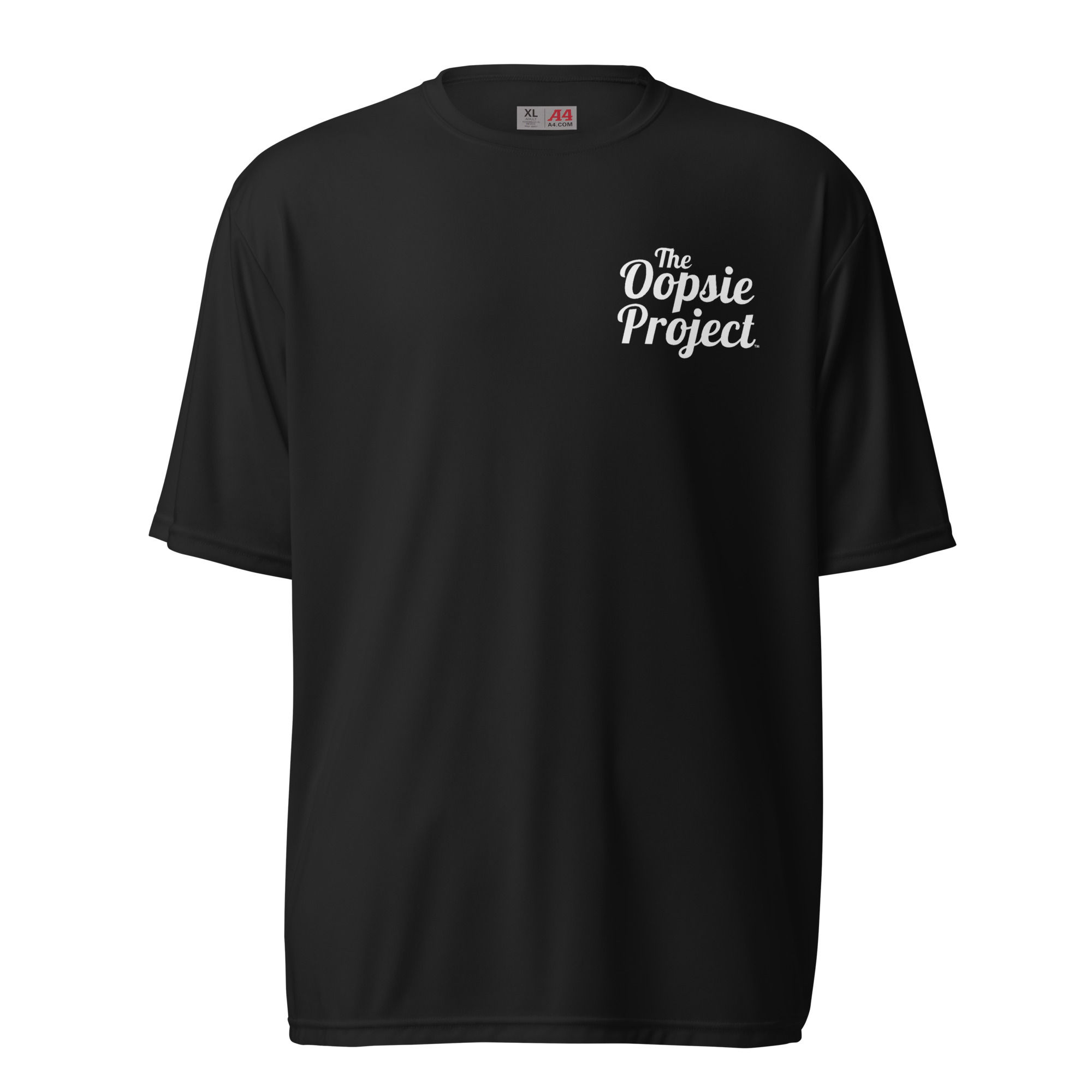 Unisex Performance Tee - Front: The Oopsie Project | Back: Good for Girls