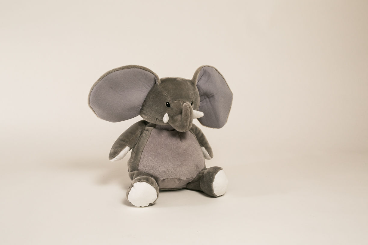 16" Personalized Grey Elephant