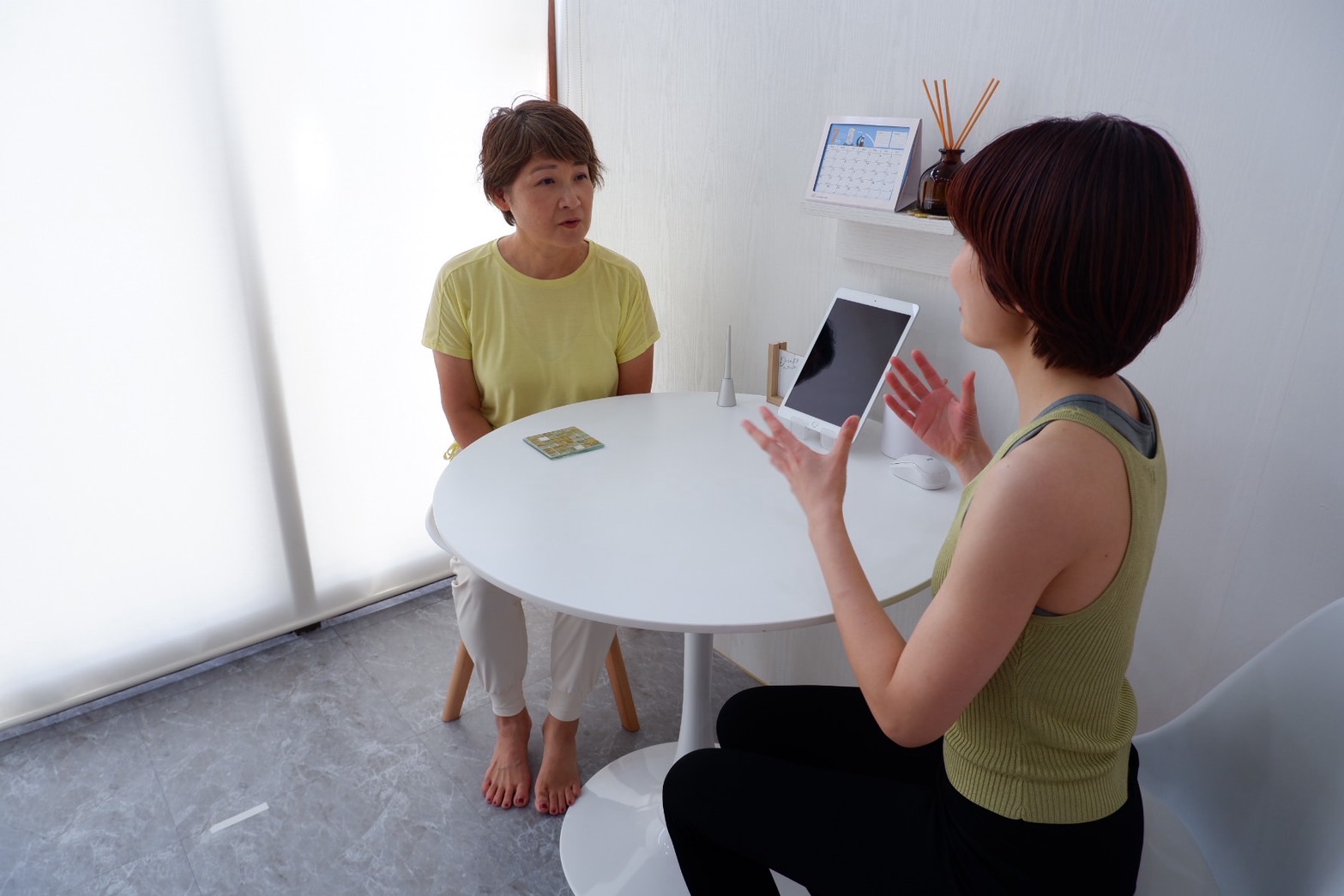 タブレットを使ったカウンセリング