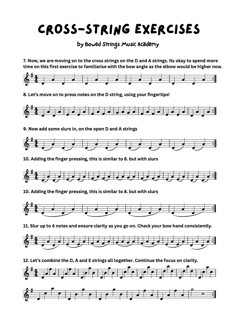 Thumbnail:  [FREE PDF] Violin String Crossing Exercise
