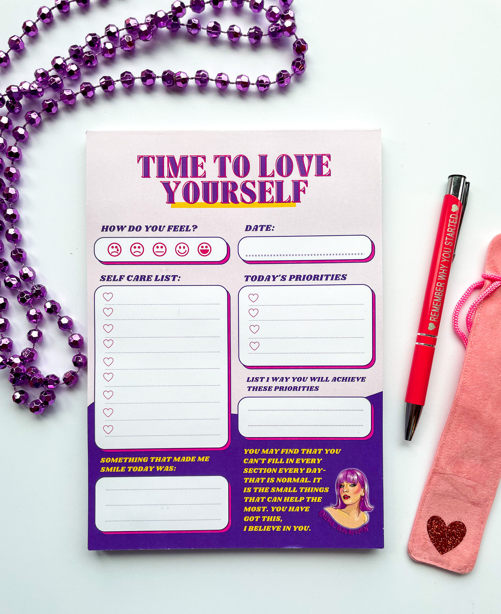 Time To Love Yourself A5 Notepad