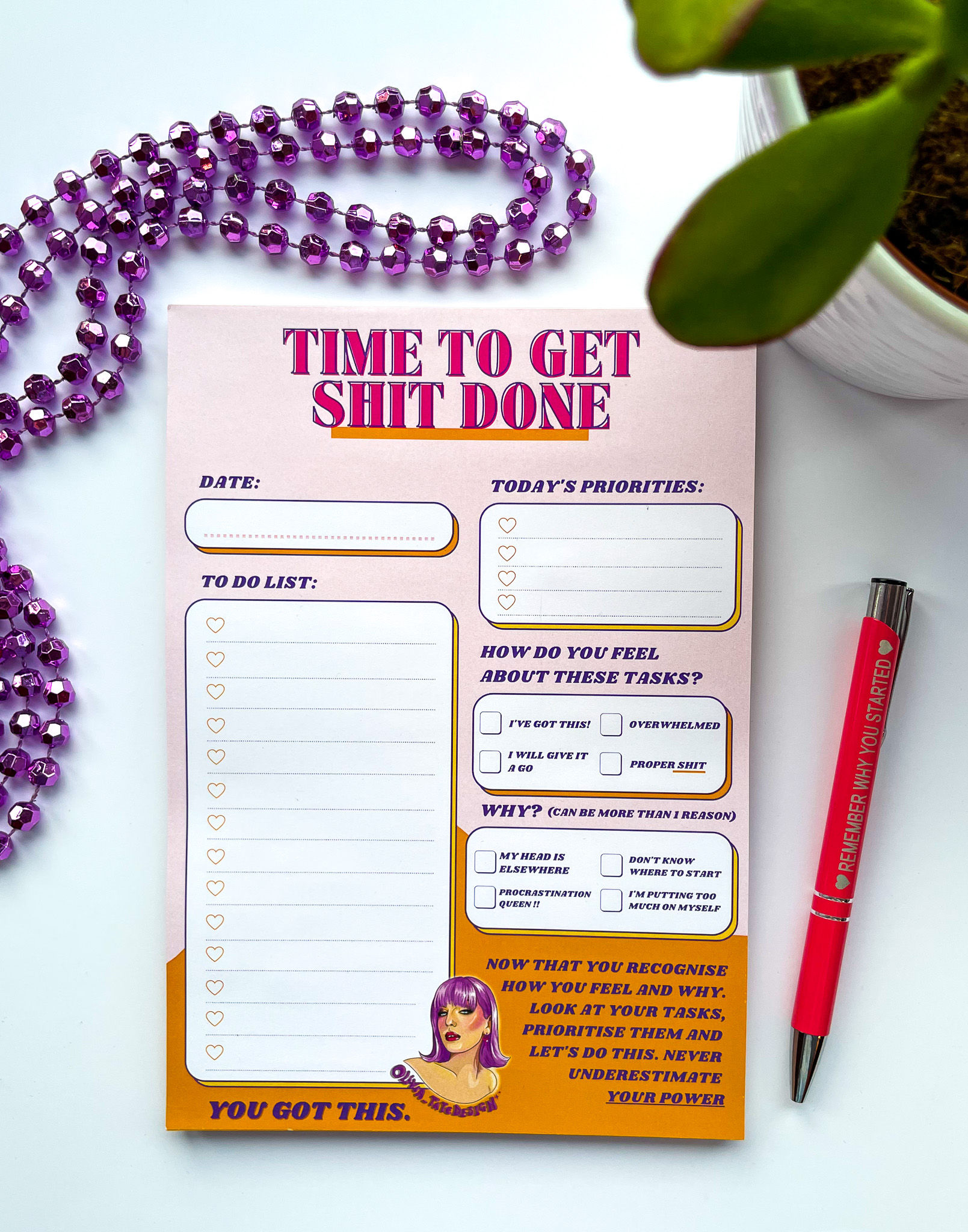 Time To Get Shit Done A5 Notepad