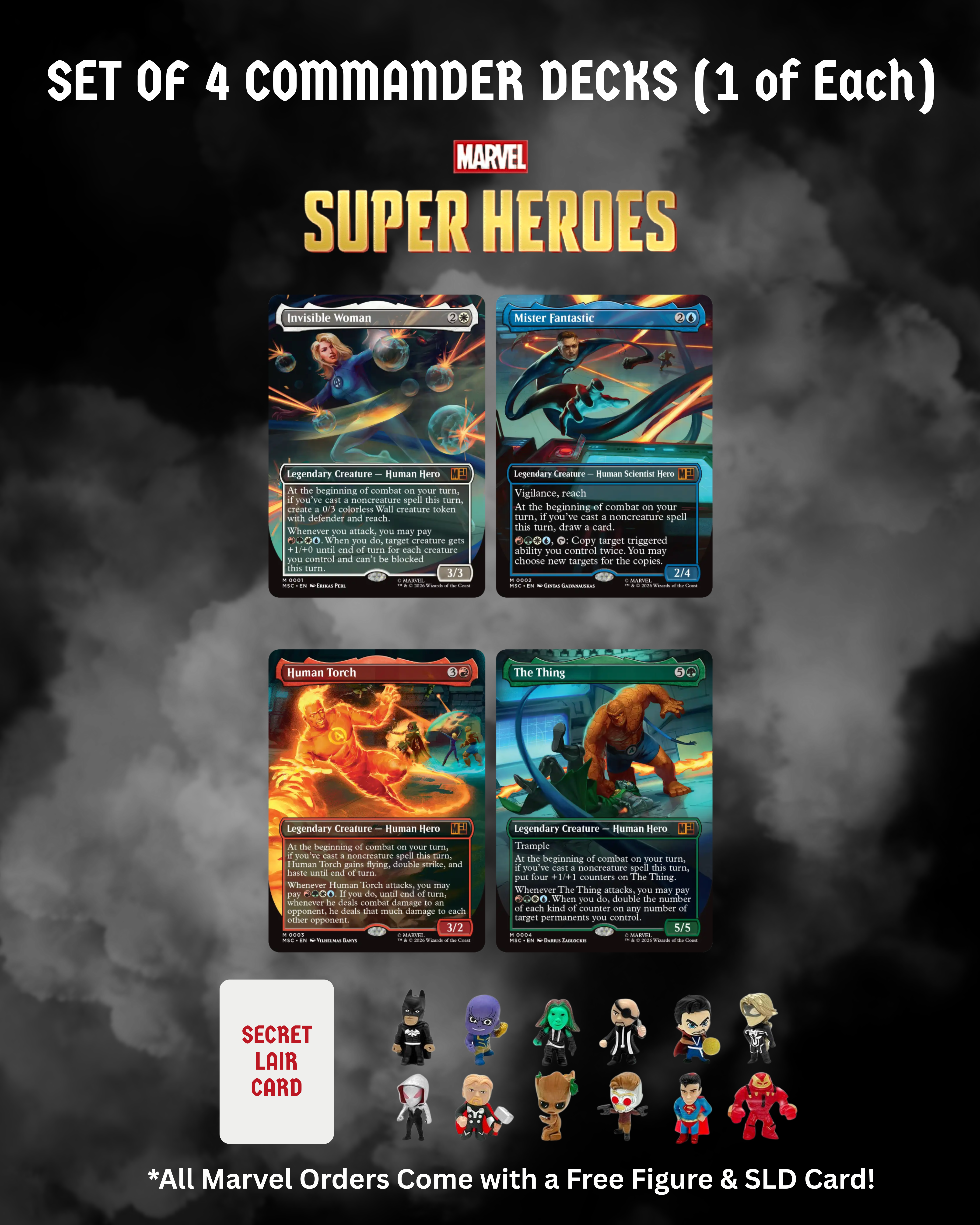 Marvel Superheroes Set of 4 Commander Decks
