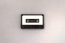 Black and White Cassette Tape