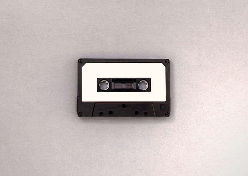 Black and White Cassette Tape