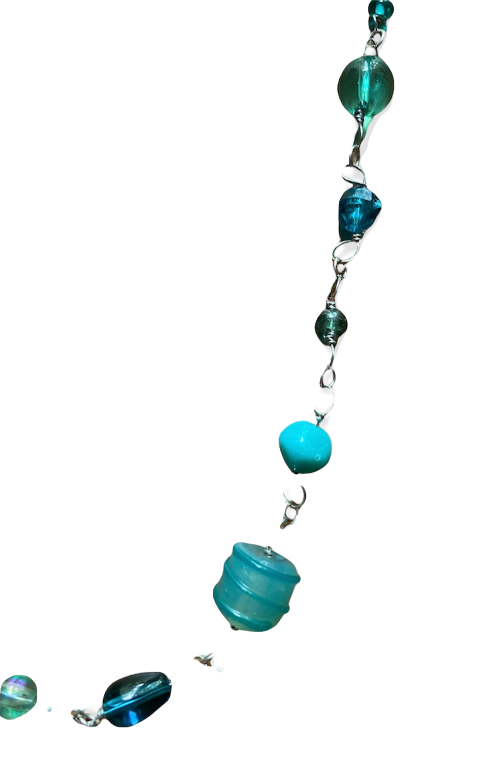 Thumbnail: turquoise beaded chain necklace