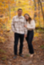 Autumn portrait of a couple in a forest