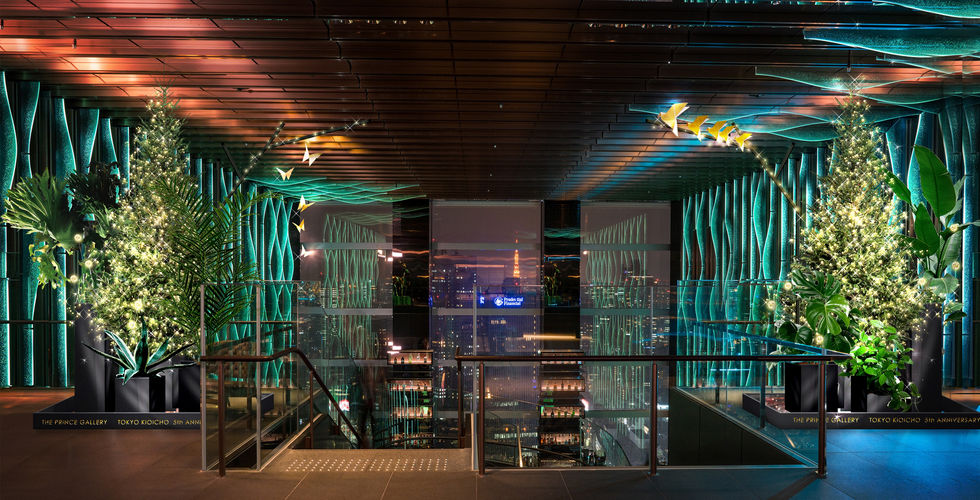 The lobby floor