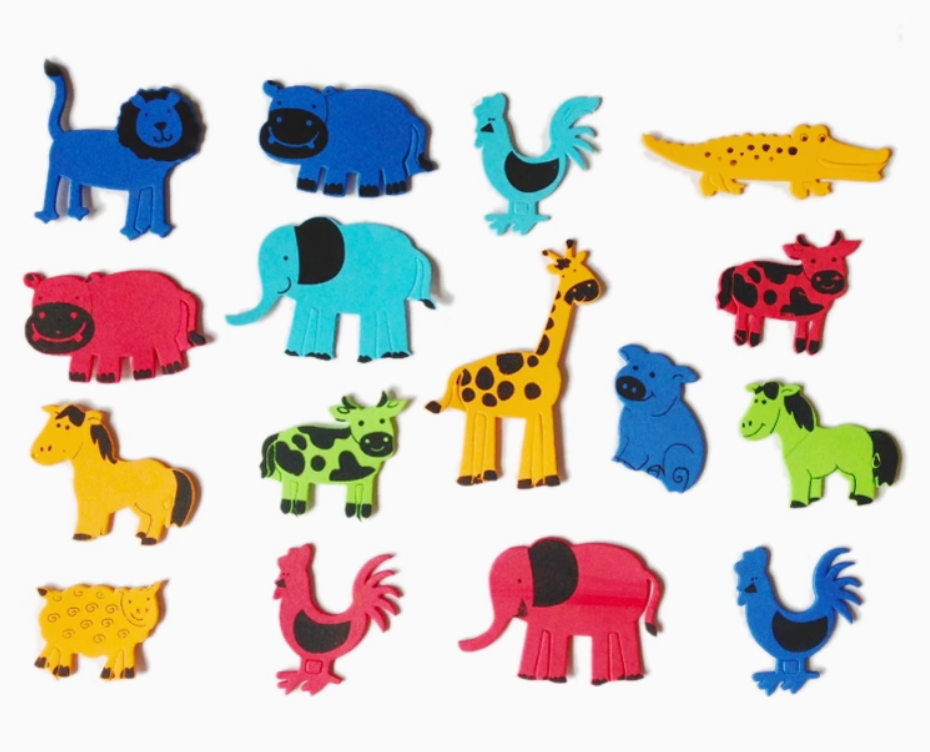 動物彩麗皮EVA泡沫貼紙