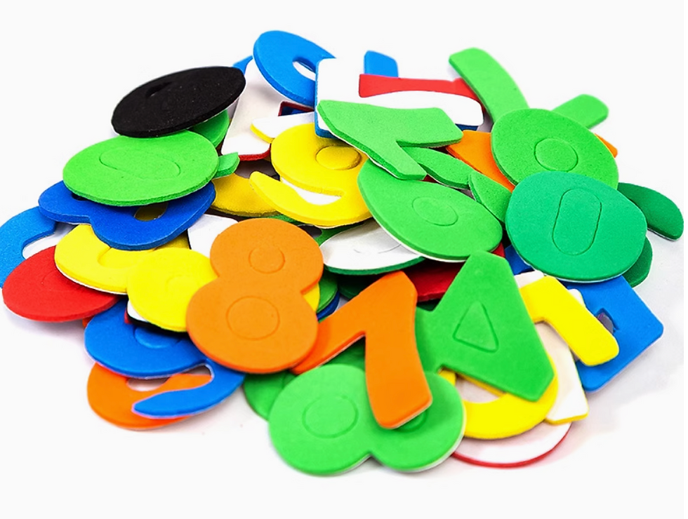 數字彩麗皮EVA泡沫貼紙